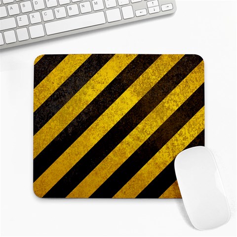 Black And Yellow Caution Large Mousepad from ArtsNow.com Front