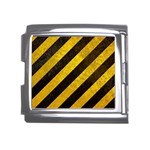 Black And Yellow Caution Mega Link Italian Charm (18mm)