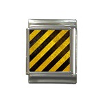 Black And Yellow Caution Italian Charm (13mm)