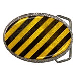 Black And Yellow Caution Belt Buckle