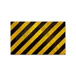 Black And Yellow Caution Sticker (Rectangular)