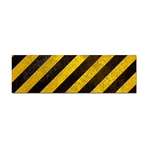 Black And Yellow Caution Sticker (Bumper) from ArtsNow.com Front