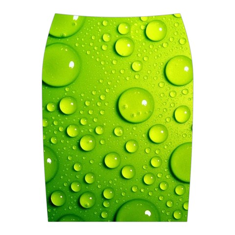 Green Water Drops Midi Wrap Pencil Skirt from ArtsNow.com Back