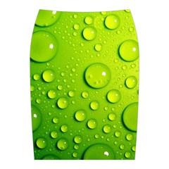 Green Water Drops Midi Wrap Pencil Skirt from ArtsNow.com Back