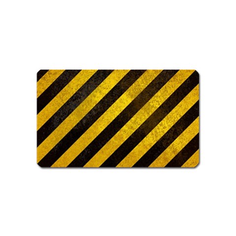 Black And Yellow Caution Magnet (Name Card) from ArtsNow.com Front