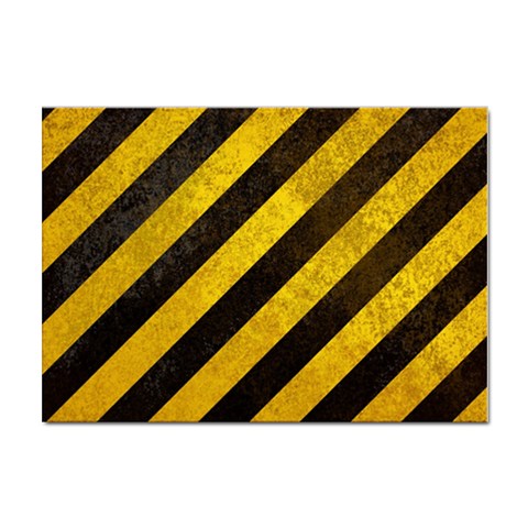 Black And Yellow Caution Sticker A4 (10 pack) from ArtsNow.com Front