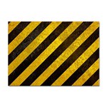 Black And Yellow Caution Sticker A4 (10 pack)