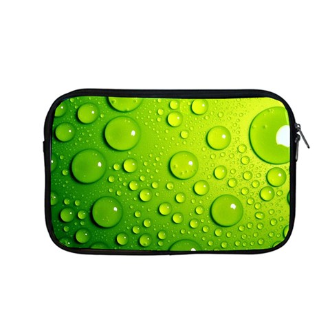 Green Water Drops Apple MacBook Pro 13  Zipper Case from ArtsNow.com Front