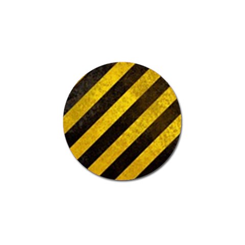 Black And Yellow Caution Golf Ball Marker (4 pack) from ArtsNow.com Front