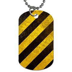 Black And Yellow Caution Dog Tag (Two Sides) from ArtsNow.com Front