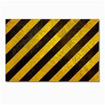 Black And Yellow Caution Postcard 4  x 6 