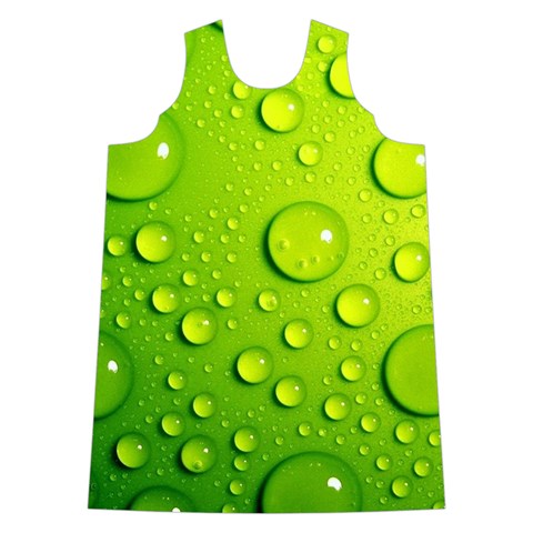 Green Water Drops Shoulder Cutout Velvet One Piece from ArtsNow.com Front