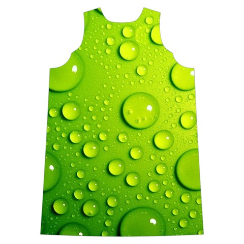 Green Water Drops Shoulder Cutout Velvet One Piece from ArtsNow.com Back