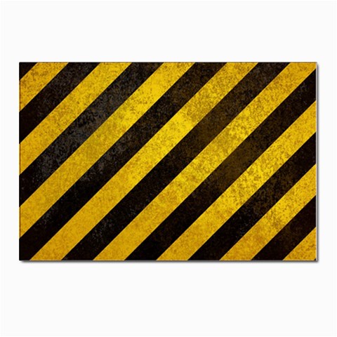 Black And Yellow Caution Postcard 4 x 6  (Pkg of 10) from ArtsNow.com Front