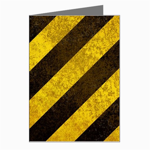 Black And Yellow Caution Greeting Card from ArtsNow.com Left