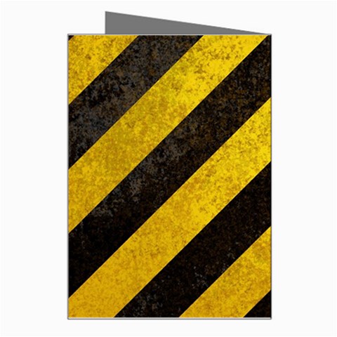 Black And Yellow Caution Greeting Card from ArtsNow.com Right