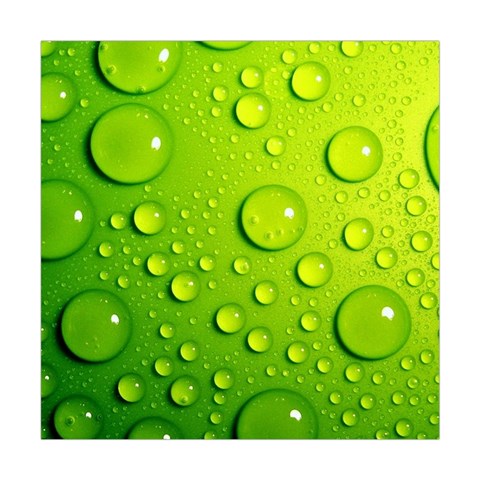 Green Water Drops Square Tapestry (Large) from ArtsNow.com Front