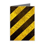 Black And Yellow Caution Mini Greeting Card