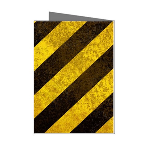 Black And Yellow Caution Mini Greeting Cards (Pkg of 8) from ArtsNow.com Left