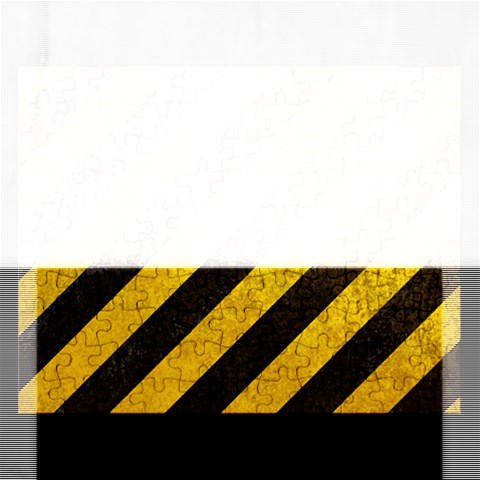 Black And Yellow Caution Jigsaw Puzzle (Rectangular) from ArtsNow.com Front