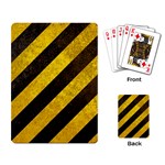 Black And Yellow Caution Playing Cards Single Design