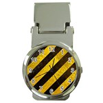 Black And Yellow Caution Money Clip Watch