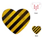 Black And Yellow Caution Playing Cards (Heart)