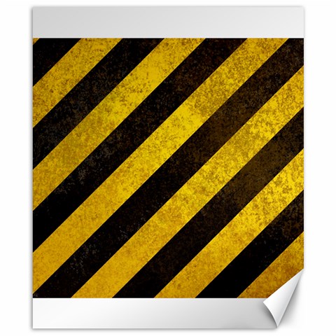 Black And Yellow Caution Canvas 8  x 10  from ArtsNow.com 8.15 x9.66  Canvas - 1