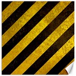 Black And Yellow Caution Canvas 12  x 12 