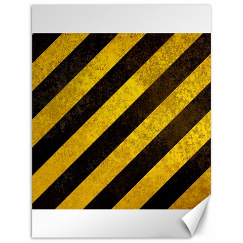 Black And Yellow Caution Canvas 12  x 16  from ArtsNow.com 11.86 x15.41  Canvas - 1