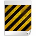 Black And Yellow Caution Canvas 12  x 16 