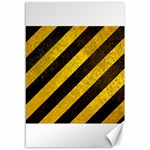 Black And Yellow Caution Canvas 12  x 18 