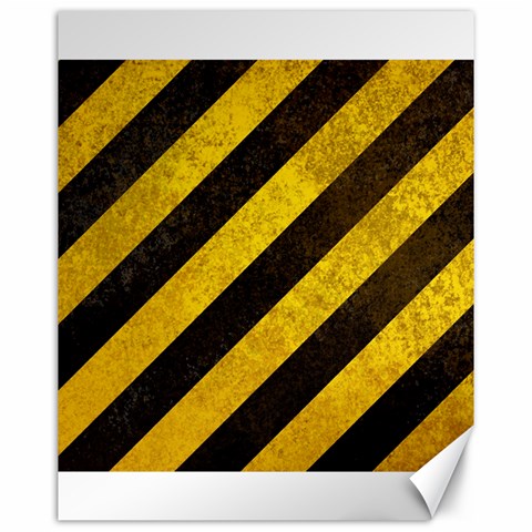 Black And Yellow Caution Canvas 16  x 20  from ArtsNow.com 15.75 x19.29  Canvas - 1