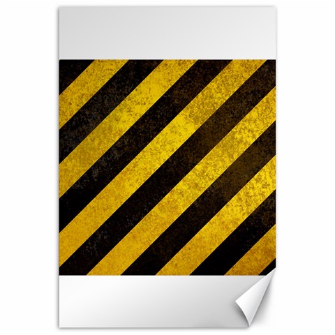 Black And Yellow Caution Canvas 20  x 30  from ArtsNow.com 19.62 x28.9  Canvas - 1