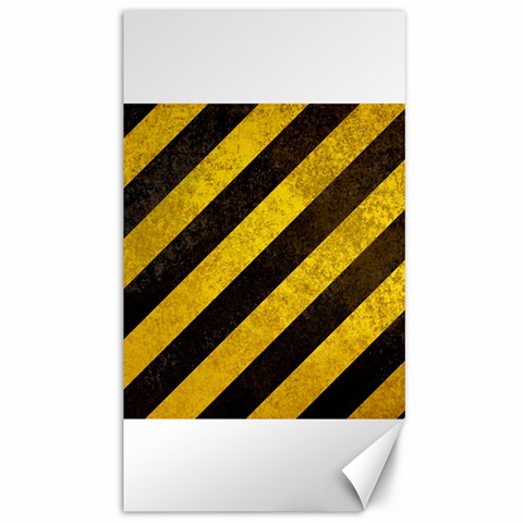 Black And Yellow Caution Canvas 40  x 72  from ArtsNow.com 39.28 x69.23  Canvas - 1