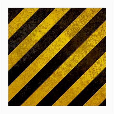 Black And Yellow Caution Medium Glasses Cloth (2 Sides) from ArtsNow.com Front