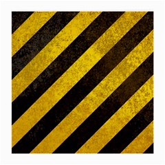 Black And Yellow Caution Medium Glasses Cloth (2 Sides) from ArtsNow.com Front