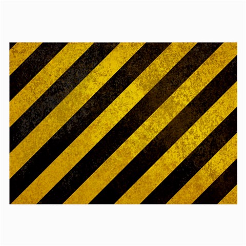 Black And Yellow Caution Large Glasses Cloth from ArtsNow.com Front