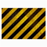 Black And Yellow Caution Large Glasses Cloth