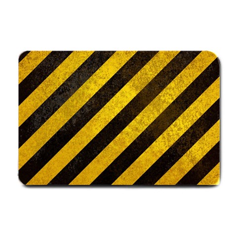 Black And Yellow Caution Small Doormat from ArtsNow.com 24 x16  Door Mat