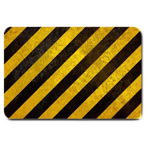 Black And Yellow Caution Large Doormat from ArtsNow.com 30 x20  Door Mat