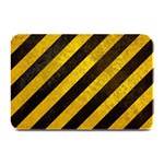 Black And Yellow Caution Plate Mat