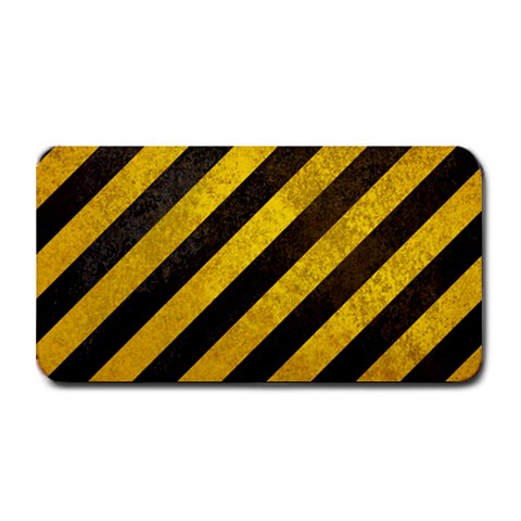 Black And Yellow Caution Medium Bar Mat from ArtsNow.com 16 x8.5  Bar Mat