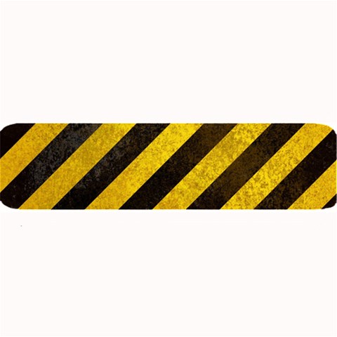 Black And Yellow Caution Large Bar Mat from ArtsNow.com 32 x8.5  Bar Mat