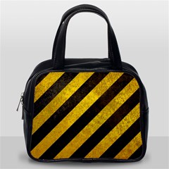 Black And Yellow Caution Classic Handbag (Two Sides) from ArtsNow.com Back