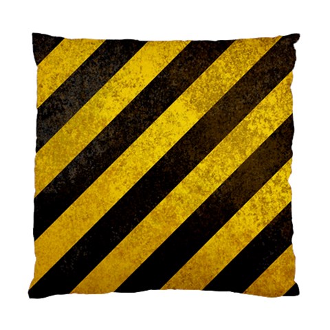 Black And Yellow Caution Standard Cushion Case (One Side) from ArtsNow.com Front