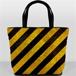 Black And Yellow Caution Bucket Bag