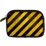 Black And Yellow Caution Digital Camera Leather Case