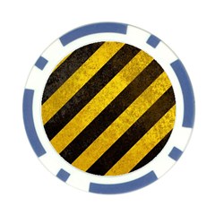 Black And Yellow Caution Poker Chip Card Guard (10 pack) from ArtsNow.com Back