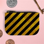 Black And Yellow Caution Mini Coin Purse